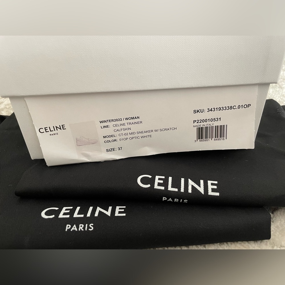 *SOLD ON GRAILED* Celine Mid-Top Sneakers 37 - Picture 12 of 13